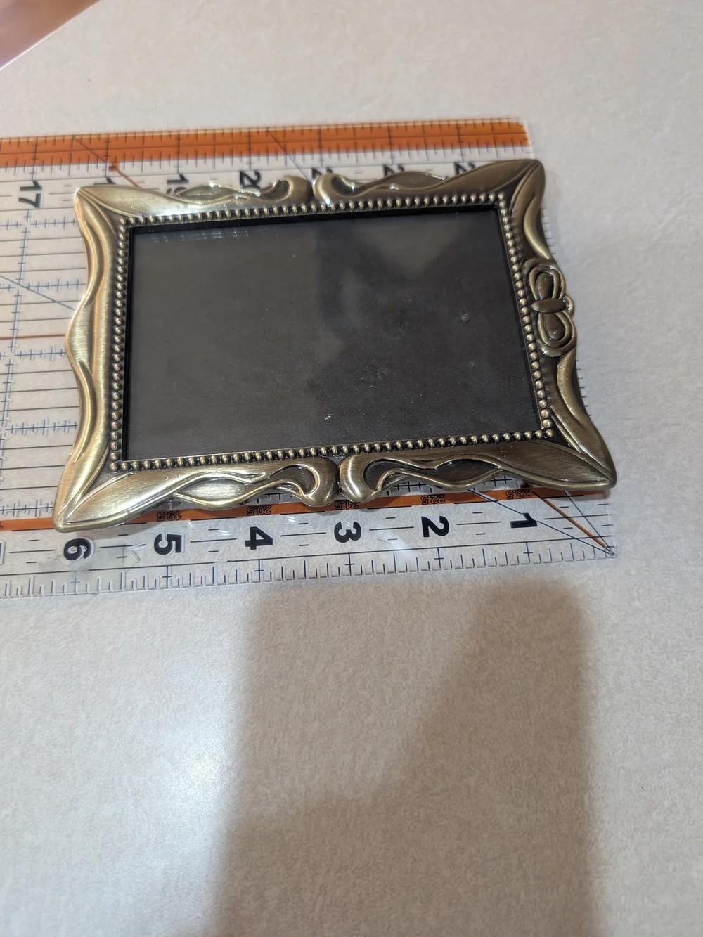 Vintage Antique Gold/Silver Tone Mini Picture Frame Set of 2 3x4.5 Velvet Back